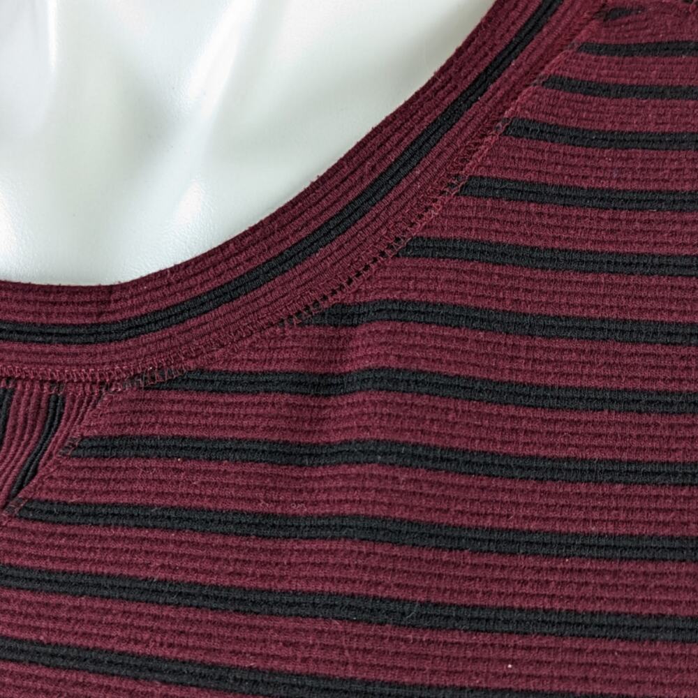 Lou & Grey Maroon and Black Stripe Dress sz XS - Picture 4 of 8